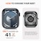 Goton 2 in 1 Waterproof Case for Apple Watch Series 9 8 7 Screen Protector 41mm 360 Protective Glass Face Cover Hard PC Bumper Back Frame for iWatch Accessories 41 mm