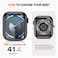 Goton 2 in 1 Waterproof Case for Apple Watch Series 9 8 7 Screen Protector 41mm 360 Protective Glass Face Cover Hard PC Bumper Back Frame for iWatch Accessories 41 mm