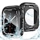 Goton 2 in 1 Waterproof Case for Apple Watch Series 9 8 7 Screen Protector 41mm 360 Protective Glass Face Cover Hard PC Bumper Back Frame for iWatch Accessories 41 mm