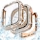 Goton 40mm Waterproof Bling Case for Apple Watch Screen Protector SE 321Series 654 40 mm Sparkling PC Front Bumper Hollow Back for iWatch Cover SplashResistant Easy Install