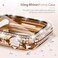 Goton 40mm Waterproof Bling Case for Apple Watch Screen Protector SE 321Series 654 40 mm Sparkling PC Front Bumper Hollow Back for iWatch Cover SplashResistant Easy Install