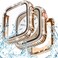 Goton 40mm Waterproof Bling Case for Apple Watch Screen Protector SE 321Series 654 40 mm Sparkling PC Front Bumper Hollow Back for iWatch Cover SplashResistant Easy Install