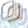 Goton 40mm Waterproof Bling Case for Apple Watch Screen Protector SE 321Series 654 40 mm Sparkling PC Front Bumper Hollow Back for iWatch Cover SplashResistant Easy Install