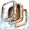 Goton 41mm Waterproof Bling Case for Apple Watch Screen Protector Series 987 41 mm Sparkling PC Front Bumper Hollow Back for iWatch Cover SplashResistant Easy Install