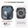 Goton 41mm Waterproof Bling Case for Apple Watch Screen Protector Series 987 41 mm Sparkling PC Front Bumper Hollow Back for iWatch Cover SplashResistant Easy Install
