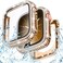Goton 41mm Waterproof Bling Case for Apple Watch Screen Protector Series 987 41 mm Sparkling PC Front Bumper Hollow Back for iWatch Cover SplashResistant Easy Install