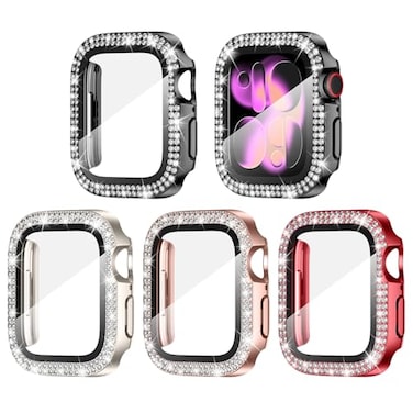 Goton 4Pack Bling Case for Apple Watch Series 1110 Screen Protector Case 46mm Women Diamond Rhinestone Protector for iWatch Cover Accessories 46 mm