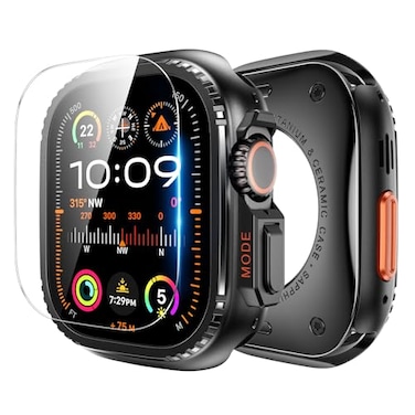 Goton Metal Case for Apple Watch Ultra 321 49mm Screen Protector Rugged Bumper Tempered Glass with Back Cover Compatible with 2025 Ultra3