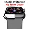 HANKN Soft TPU Case Compatible with Apple Watch Series 4 5 6 SE 44mm Plated Shockproof UltraThin Iwatch Shell Cover Bumper No Front Screen Protector Silver 44mm