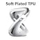 HANKN Soft TPU Case Compatible with Apple Watch Series 4 5 6 SE 44mm Plated Shockproof UltraThin Iwatch Shell Cover Bumper No Front Screen Protector Silver 44mm