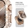 KADES 3Pack Bling Cases Compatible with Apple Watch Case 42mm Full Diamond with Builtin Screen Protector for Apple Watch Series 3 2 1 42mm Rose GoldIridescentClear