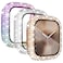 KADES 3Pack Bling Cases Compatible with Apple Watch Case 42mm Full Diamond with Builtin Screen Protector for Apple Watch Series 3 2 1 42mm Rose GoldIridescentClear