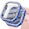 KADES Bling Case for Apple Watch 38mm with Builtin Screen Protector Sparkling Rhinestone Protective Cover Compatible with Apple Watch Series 3 2 1 38mm Blue