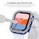 KADES Bling Case for Apple Watch 38mm with Builtin Screen Protector Sparkling Rhinestone Protective Cover Compatible with Apple Watch Series 3 2 1 38mm Blue
