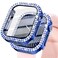 KADES Bling Case for Apple Watch 38mm with Builtin Screen Protector Sparkling Rhinestone Protective Cover Compatible with Apple Watch Series 3 2 1 38mm Blue