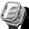 KADES Bling Case for Apple Watch 40mm with Builtin Screen Protector Sparkling Rhinestone Protective Cover Compatible with Apple Watch Series SE3 SE2 6 5 4 SE 40mm Black