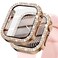 KADES Bling Case for Apple Watch with Builtin Screen Protector Sparkling Rhinestone Protective Cover Compatible with Apple Watch Series SE3 SE2 6 5 4 SE 44mm Rose Gold