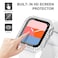 KADES Bling Case for Apple Watch with Builtin Screen Protector Sparkling Rhinestone Protective Cover Compatible with Apple Watch Series SE3 SE2 6 5 4 SE 44mm Silver