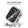KADES Bling Case for Apple Watch with Builtin Screen Protector Tempered Glass Sparkling Rhinestone Protective Cover for iWatch Series SE3 SE2 6 5 4 SE 40mm White with Silver Edge