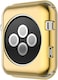 Leotop Compatible with Apple Watch Case 45mm 41mm Soft Flexible TPU Plated Protector Bumper Shiny Cover Lightweight Thin Guard Shockproof Frame Compatible for iWatch Series 9 8 7 41 mm Gold