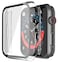 Misxi 2 Pack Hard PC Case with Tempered Glass Screen Protector Compatible with Apple Watch Series 9 2023 8 7 41mm UltraThin Scratch Resistant Cover for iWatch Transparent