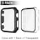 Misxi 2 Pack PC Case with Tempered Glass Screen Protector Compatible with Apple Watch Series 3 Series 2 42mm HD Overall Shockproof Protective Cover for iWatch 1 Black 1 Transparent