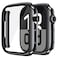 Misxi 2 Pack Tempered Glass Case Compatible for Apple Watch Series 11 Series 10 42mm Hard PC Screen Protector Overall Protection UltraThin Lightweight ScratchResistant Cover for iWatch Jet Black