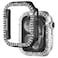 NewWays 2Pack Luxury Bling Case for Apple Watch Series 4 5 6 SE 44mm Double Row Sparkling Crystals Premium Jewelry Bumper Slim Protective Frame Cover for Women BlackClear