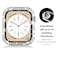 NewWays 2Pack Luxury Bling Case for Apple Watch Series 4 5 6 SE 44mm Double Row Sparkling Crystals Premium Jewelry Bumper Slim Protective Frame Cover for Women BlackClear