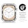 NewWays 2Pack Luxury Bling Case for Apple Watch Series 4 5 6 SE 44mm Double Row Sparkling Crystals Premium Jewelry Bumper Slim Protective Frame Cover for Women BlackClear