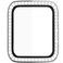 D & Rhinestone Case Compatible with Apple Watch 40mm Series 6SE 5 4 with Tempered Glass Screen Protector Bling Crystal Bumper Hard PC Thin Protective Cover for iWatch Women Men Silver