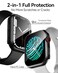 Smiling 2 Pack Case Built in Tempered Glass Screen Protector Compatible with Apple Watch SE 2 2024SESeries 6Series 5Series 4 40mm Hard PC Case Overall Protective Cover Black