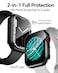 Smiling 2 Pack Case Built in Tempered Glass Screen Protector Compatible with Apple Watch SE 2 2024SESeries 6Series 5Series 4 40mm Hard PC Case Overall Protective Cover Black