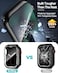 Smiling 2 Pack Case Built in Tempered Glass Screen Protector Compatible with Apple Watch SE 2 2024SESeries 6Series 5Series 4 40mm Hard PC Case Overall Protective Cover Black