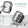 Surace 41mm Case Compatible with Apple Watch Series 9 Series 8 Series 7 Case with Screen Protector Bling Diamond Overall Protective Case Compatible with Apple Watch Series 7 8 9 41mm Black