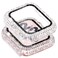 Surace Compatible with Apple Watch Case 44mm 300 Diamonds with Screen Protector for Apple Watch Series 654321 Bling Case Tempered Glass Protective Cover for 38mm 40mm 42mm 44mm Clear