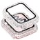Surace Compatible with Apple Watch Case 44mm 300 Diamonds with Screen Protector for Apple Watch Series 654321 Bling Case Tempered Glass Protective Cover for 38mm 40mm 42mm 44mm Clear