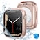 Tensea 2 in 1 for Waterproof Apple Watch Screen Protector Case 44mm SE 3SE 2nd GenerationSESeries 654 Accessories 360 Front and Back iWatch Face Cover with Tempered Glass for Women Men 44 mm