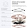 Tensea 2 in 1 for Waterproof Apple Watch Screen Protector Case 44mm SE 3SE 2nd GenerationSESeries 654 Accessories 360 Front and Back iWatch Face Cover with Tempered Glass for Women Men 44 mm