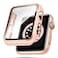 top4cus 40mm Case Compatible with Apple Watch with Builtin Tempered Glass Screen Protector PC Cover for iWatch Series 987SE 2rd SE 6 5 43 2 for Choice 40mm Pink Rose Gold Edge