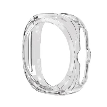 WONJOY Case Compatible with 2024 Samsung Galaxy Watch 7 Ultra 47mm Soft TPU Bumper Clear Protective Cover for Men Women Accessories Silver Transparent