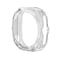 WONJOY Case Compatible with 2024 Samsung Galaxy Watch 7 Ultra 47mm Soft TPU Bumper Clear Protective Cover for Men Women Accessories Silver Transparent