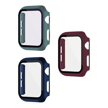 XFEN 3Pack Case with Screen Protector for Apple Watch 40mm SE Series 654 NavyWinePine