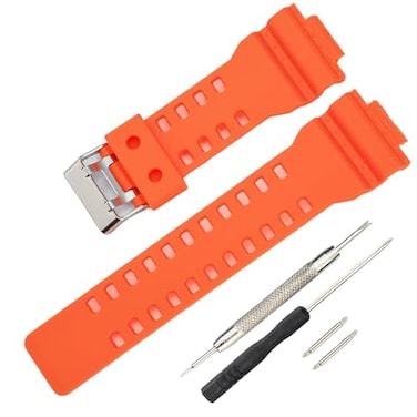 Rihahisy 16mm GShock replacement watch bands for Casio GShock GLS8900GW8900GA110GA100CGA120GD110GLS100 Orange