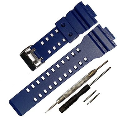 Rihahisy 16mm GShock replacement watch bands for Casio GShock GLS8900GW8900GA110GA100CGA120GD110GLS100 Purplish Blue