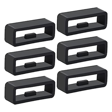 Sliverdew 6 Pcs Watch Band Loops Silicone Watch Strap Holder Loop Watch Strap Loops Watch Strap Keeper Silicone Replacement Watch Band Loop for Smart Sport Watches Rubber Replacement Watch Band Strap