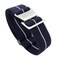 NIBD 60s French Troops Parachute Special Elastic Nylon Watch Band Mans Universal HookandLoop Nylon Strap 202122mm22mm DarkBlue White