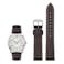 Afany Leather Watch Band 21mm for Men and Women Quick Release Watch Strap Dark Brown Replacement Watchband