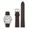 Afany Leather Watch Band 21mm for Men and Women Quick Release Watch Strap Dark Brown Replacement Watchband