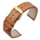 ANNEFIT Quick Release Watch Band 20mm with Gold Buckle Classic Oil Wax Leather Watch Strap Light Brown